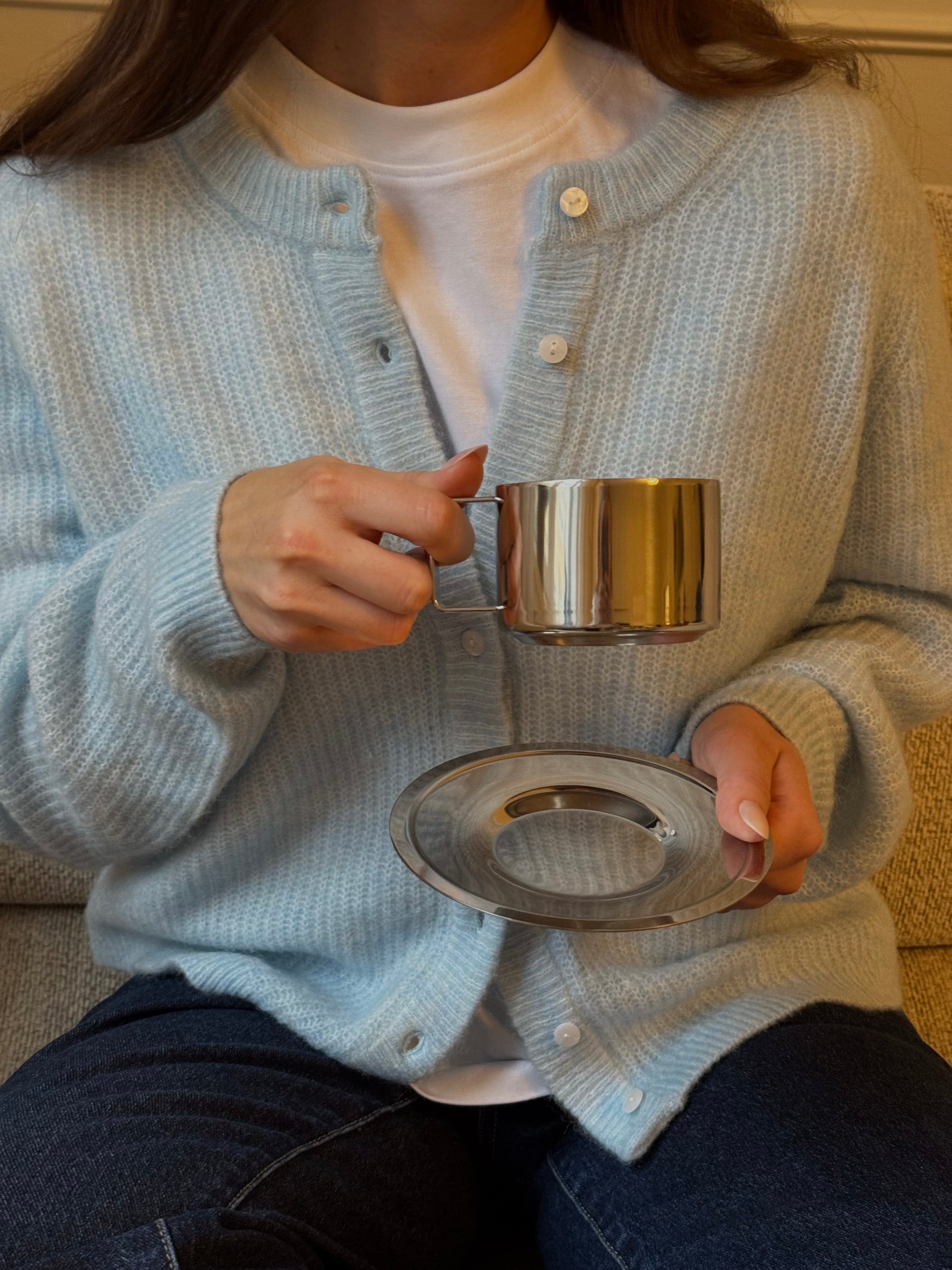 VILORY Knit Cardigan - Nantucket Breeze